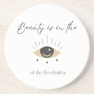 Comical Stone Coaster - Beer Lovers Pun