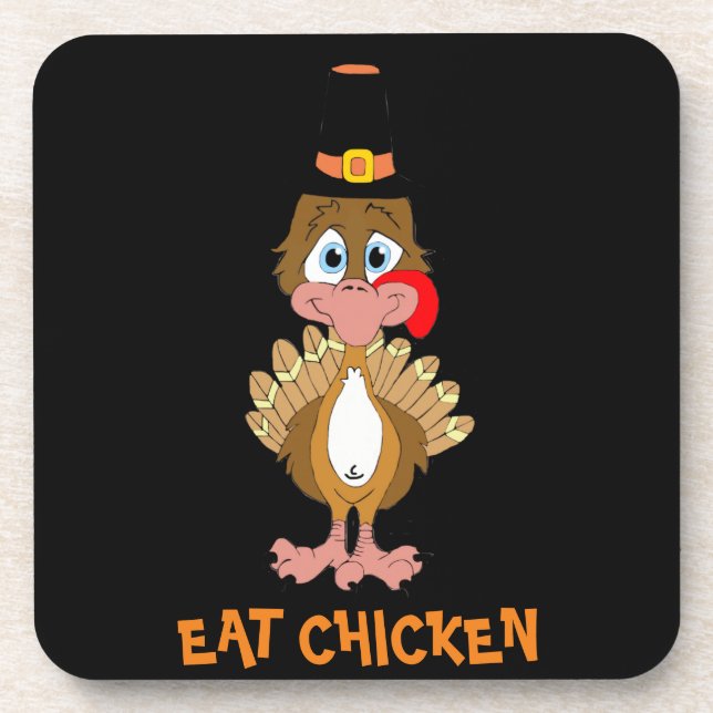 Comical Thanksgiving Turkey Coaster (Front)