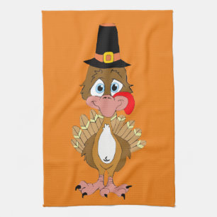 Comical Thanksgiving Turkey Tea Towel
