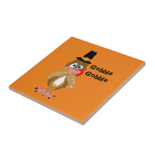 Comical Thanksgiving Turkey Tile
