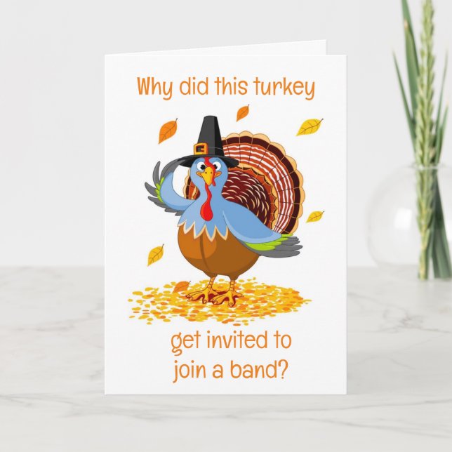 **COMICAL TURKEY** FOR YOU AT THANKSGIVING HOLIDAY CARD (Front)