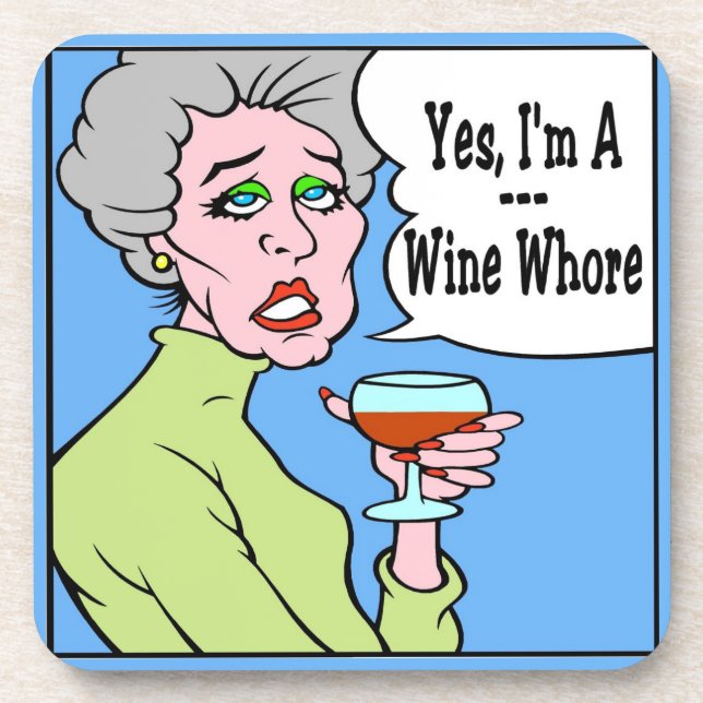 Comical Wine Coaster (Front)