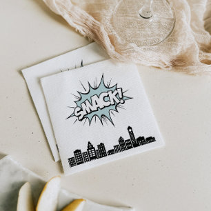 Comics Book Superhero 1st Birthday Napkin