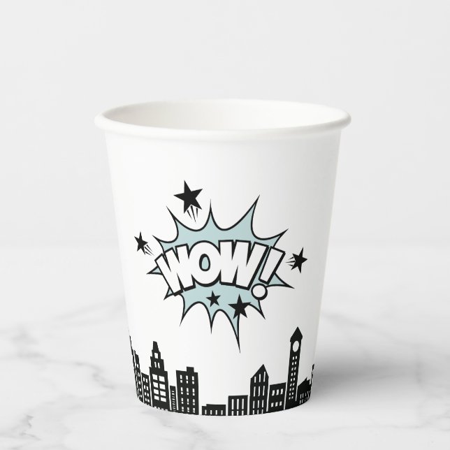 Comics Book Superhero Birthday Paper Cups (Front)