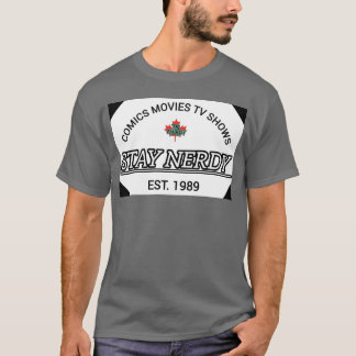 Comics MoviesV Shows Stay Nerdy Est 1989 family T-Shirt