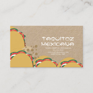 Comida Mexicana Food Taco Mexico Business Card