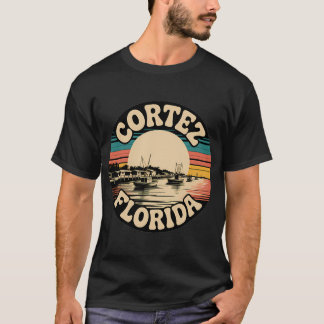Comillas Spain Fishing Boats Pixel Art Coastline T-Shirt