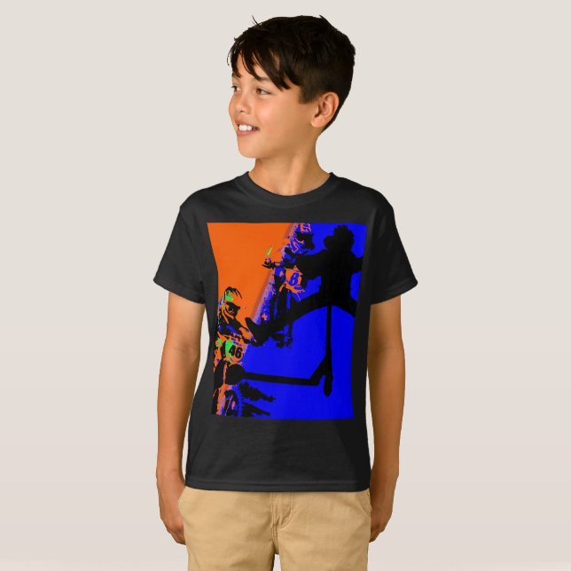Comin' Through - Motox and Scooter  T-Shirt (Front Full)