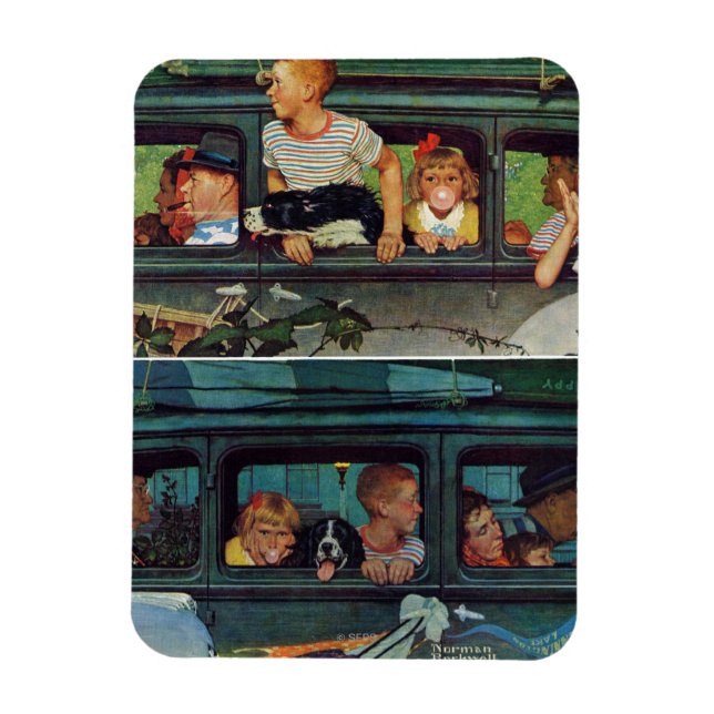 Coming and Going by Norman Rockwell Magnet (Vertical)