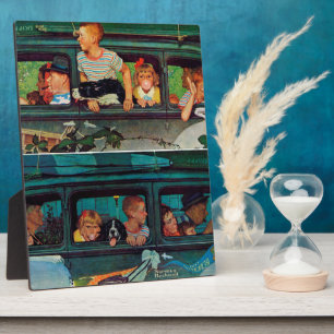 Coming and Going by Norman Rockwell Plaque