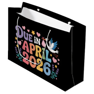 Coming April 2026 Due in New Baby Mummy Pregnancy  Large Gift Bag