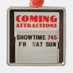 Coming Attractions Theatre Sign Metal Tree Decoration