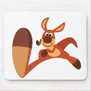 "Coming!!" Cute Cartoon Kangaroo Mousepad