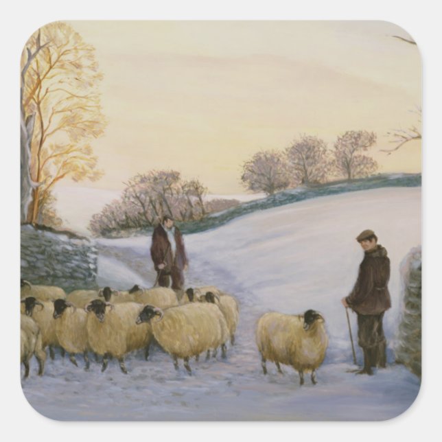 Coming home square sticker (Front)