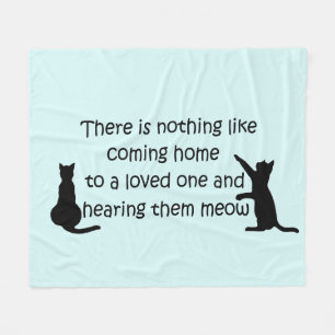 Coming Home to a Cat Fleece Blanket