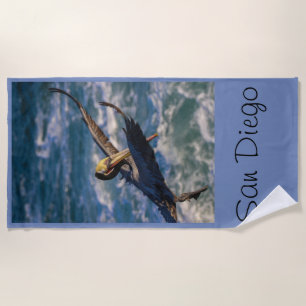 Coming in for a landing beach towel