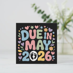 Coming May 2026 Due in New Baby Mum Pregnancy  Invitation