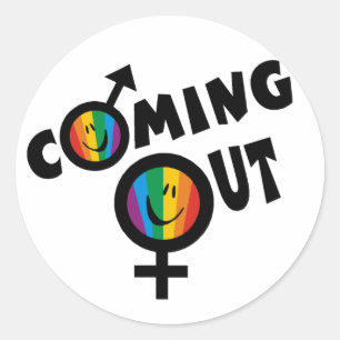 Coming Out Classic Round Sticker