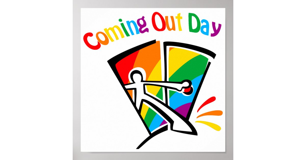 Coming out day poster Zazzle