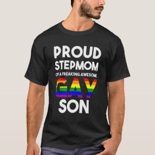 Coming Out Gay Pride Stuff Proud Ally Proud Stepmo T-Shirt