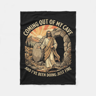 Coming Out Of Cave Shirt Jesus Christian Religion Fleece Blanket