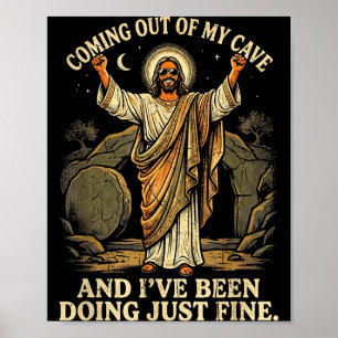 Coming out of cave shirt jesus christian religion poster