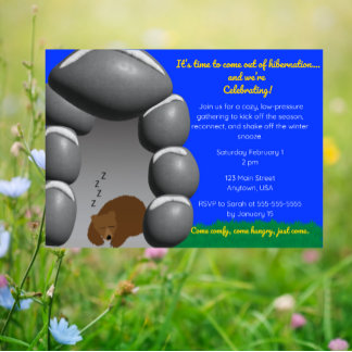 Coming Out of Hibernation-Cosy Winter to Spring  Invitation