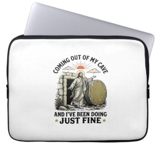Coming Out of My Cave Christian Resurrection Shirt Laptop Sleeve