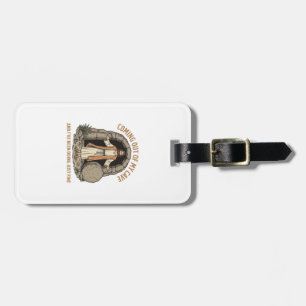 Coming Out of My Cave Funny Christian Vintage Shir Luggage Tag
