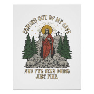 Coming Out of My Cave Resurrection Lyric Shirt Des Poster