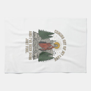 Coming Out of My Cave Resurrection Lyric Shirt Des Tea Towel