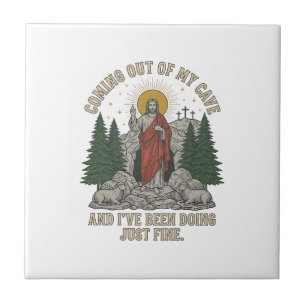 Coming Out of My Cave Resurrection Lyric Shirt Des Tile