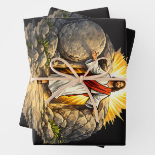 Coming Out of My Cave The Jesus Resurrection  Wrapping Paper Sheet