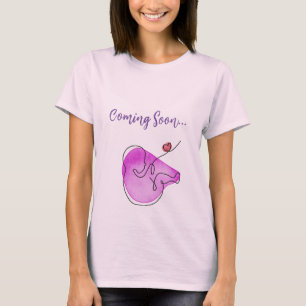 Coming Soon - Baby announcment - Pink T-Shirt