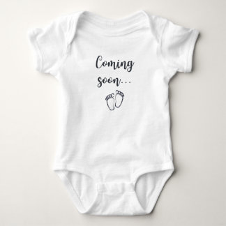 Coming Soon. Baby Feet Pregnancy Announcement  Baby Bodysuit