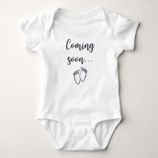 Coming Soon. Baby Feet Pregnancy Announcement Bodysuit