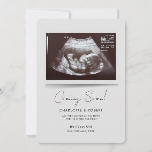 Coming Soon Baby Scan Pregnancy Announcement