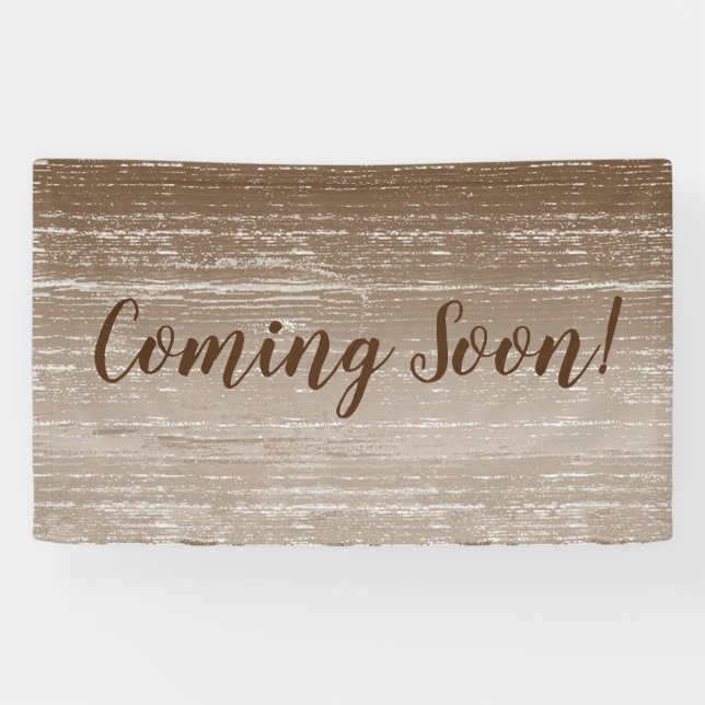 Coming Soon Banner Wooden (Horizontal)