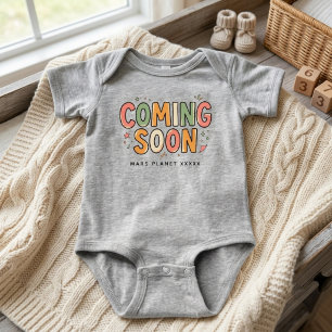 Coming Soon Birth (Pregnancy Announcement) Vintage Baby Bodysuit