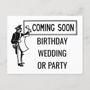 Coming Soon Birthday Wedding or Party Retro Invitation