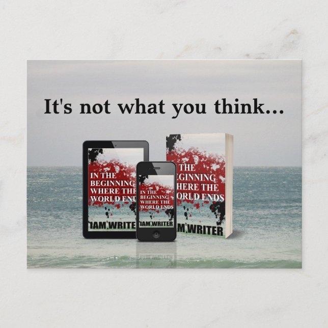 Coming Soon! Book Announcement Custom Photo Text Postcard (Front)