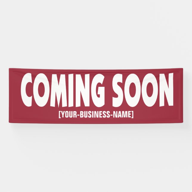 Coming Soon Business Opening Sign Banner (Horizontal)