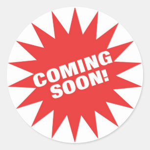 Coming Soon Classic Round Sticker