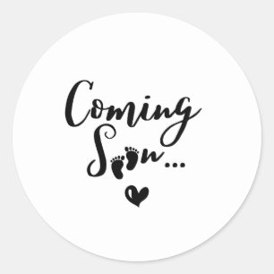Coming soon classic round sticker