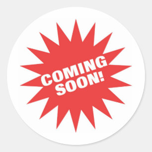 Coming Soon Classic Round Sticker