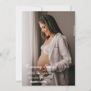  Coming Soon Custom Photo Pregnancy Announcement