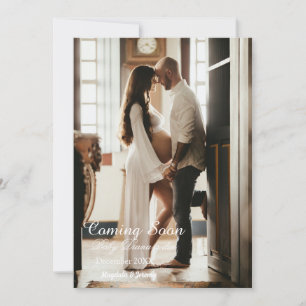Coming Soon Custom Photo Pregnancy Announcement