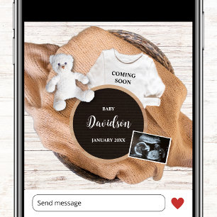 Coming Soon Cute Photo Pregnancy Announcement