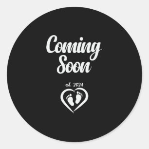 Coming Soon est 2024 Classic Round Sticker