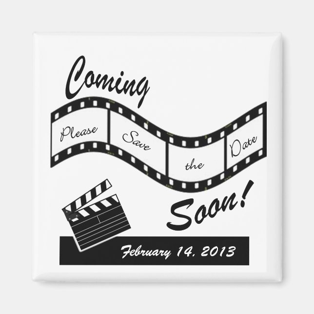 Coming Soon - Film Strip Save the Date Magnet (Front)